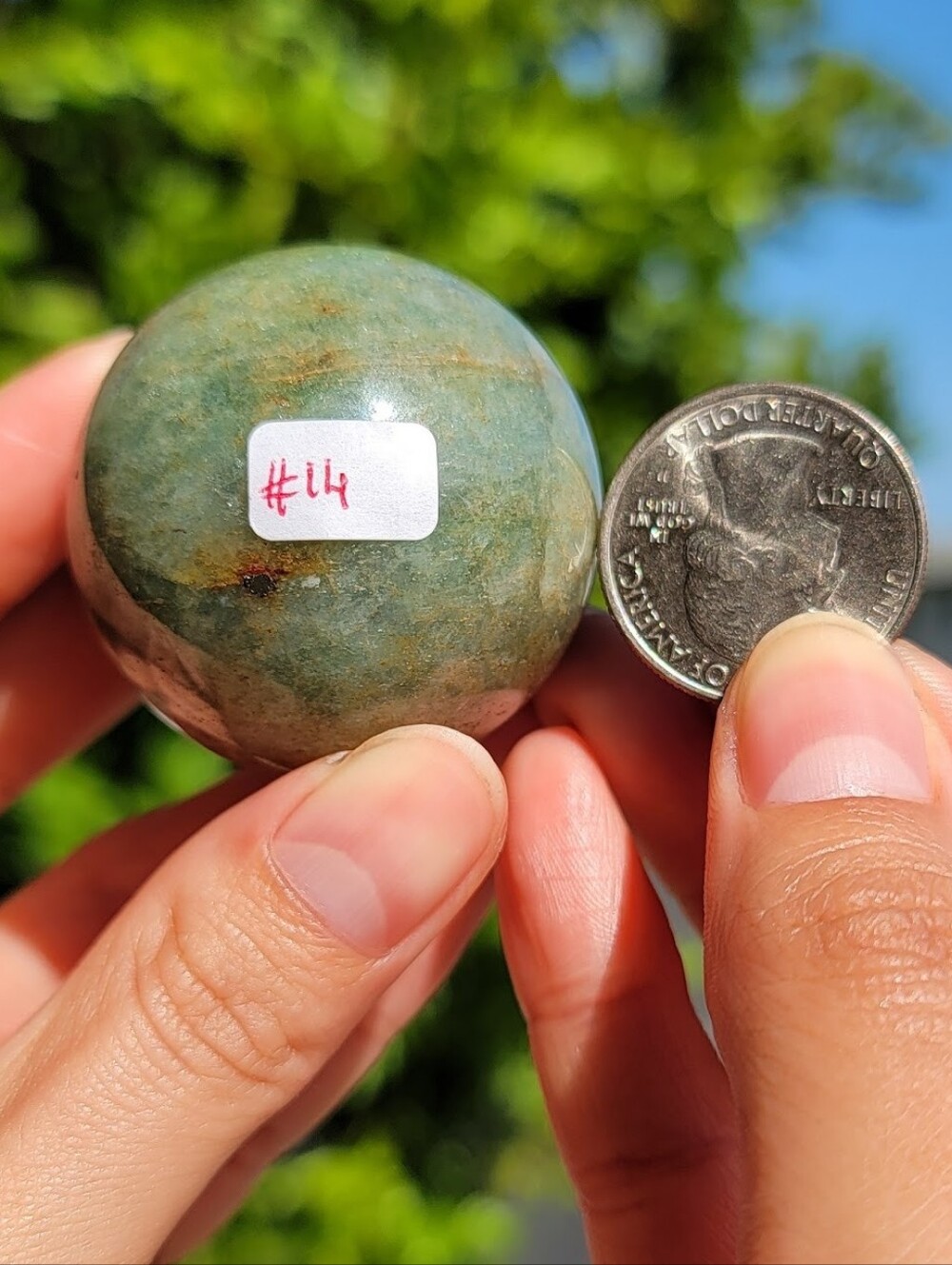 (#14) NEW 40.8MM- 96G RAINBOW AVENTURINE SPHERE